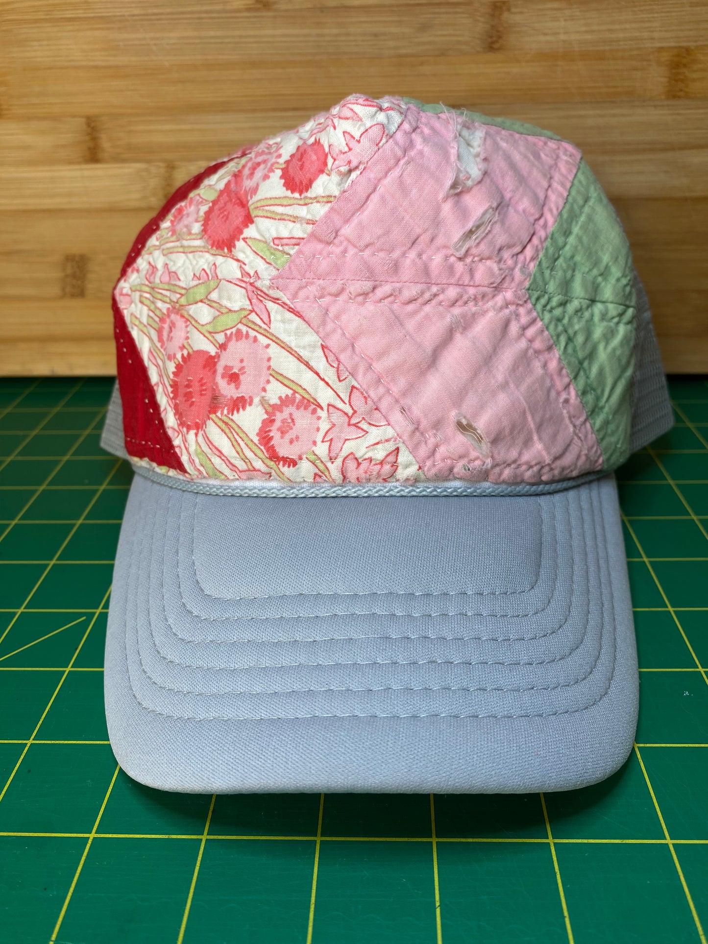 Vintage Quilt Trucker Hat