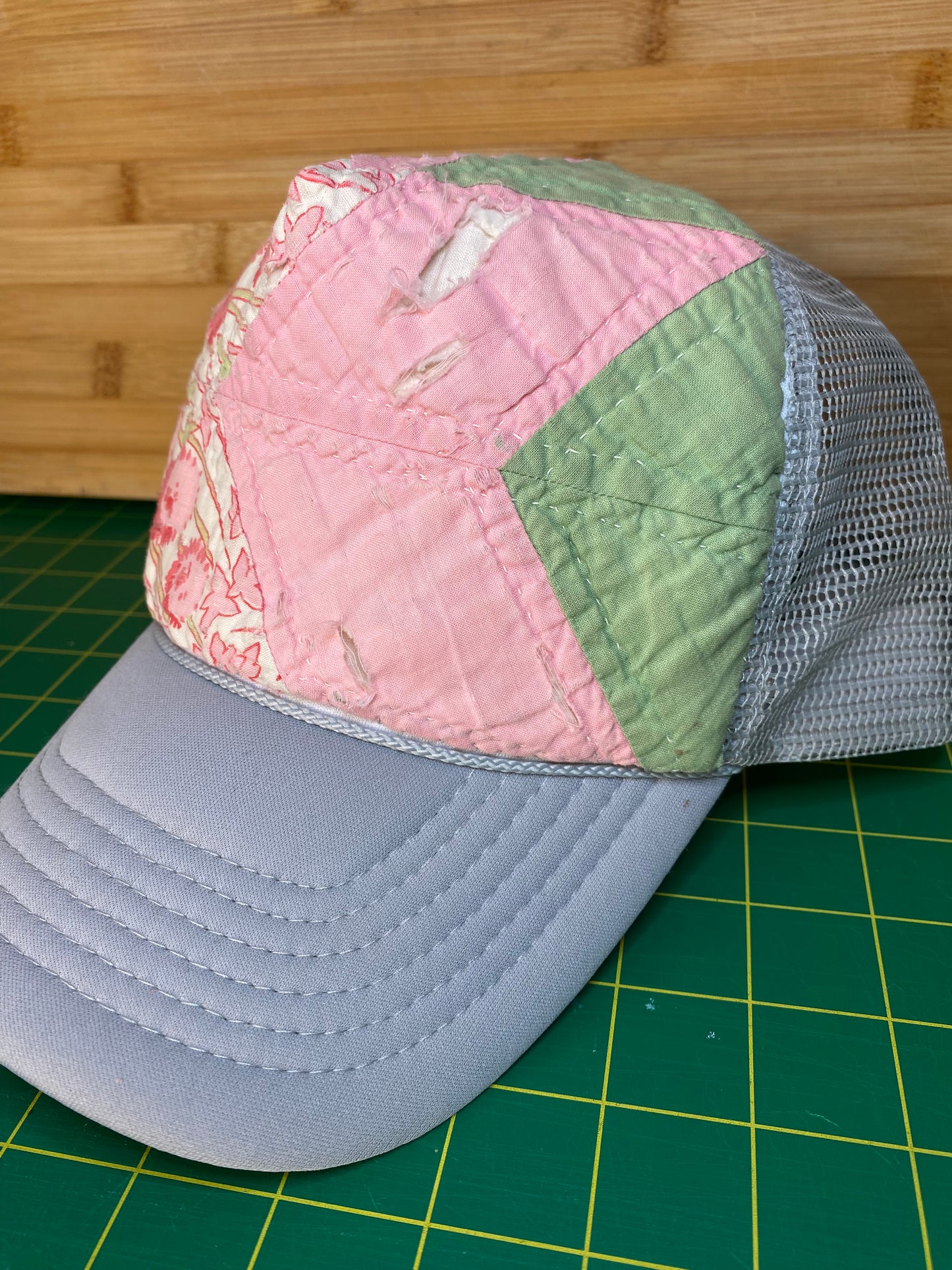 Vintage Quilt Trucker Hat