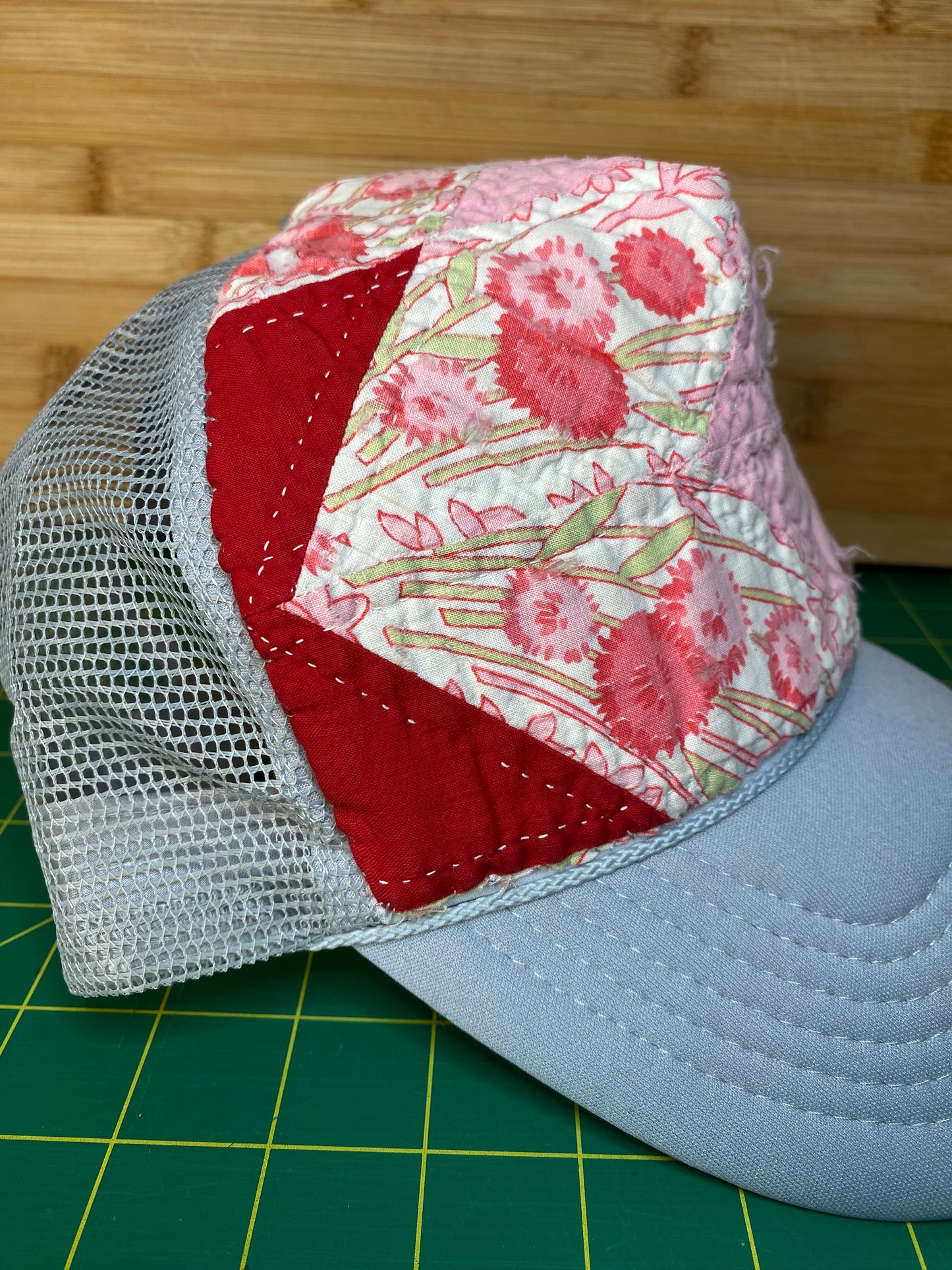 Vintage Quilt Trucker Hat