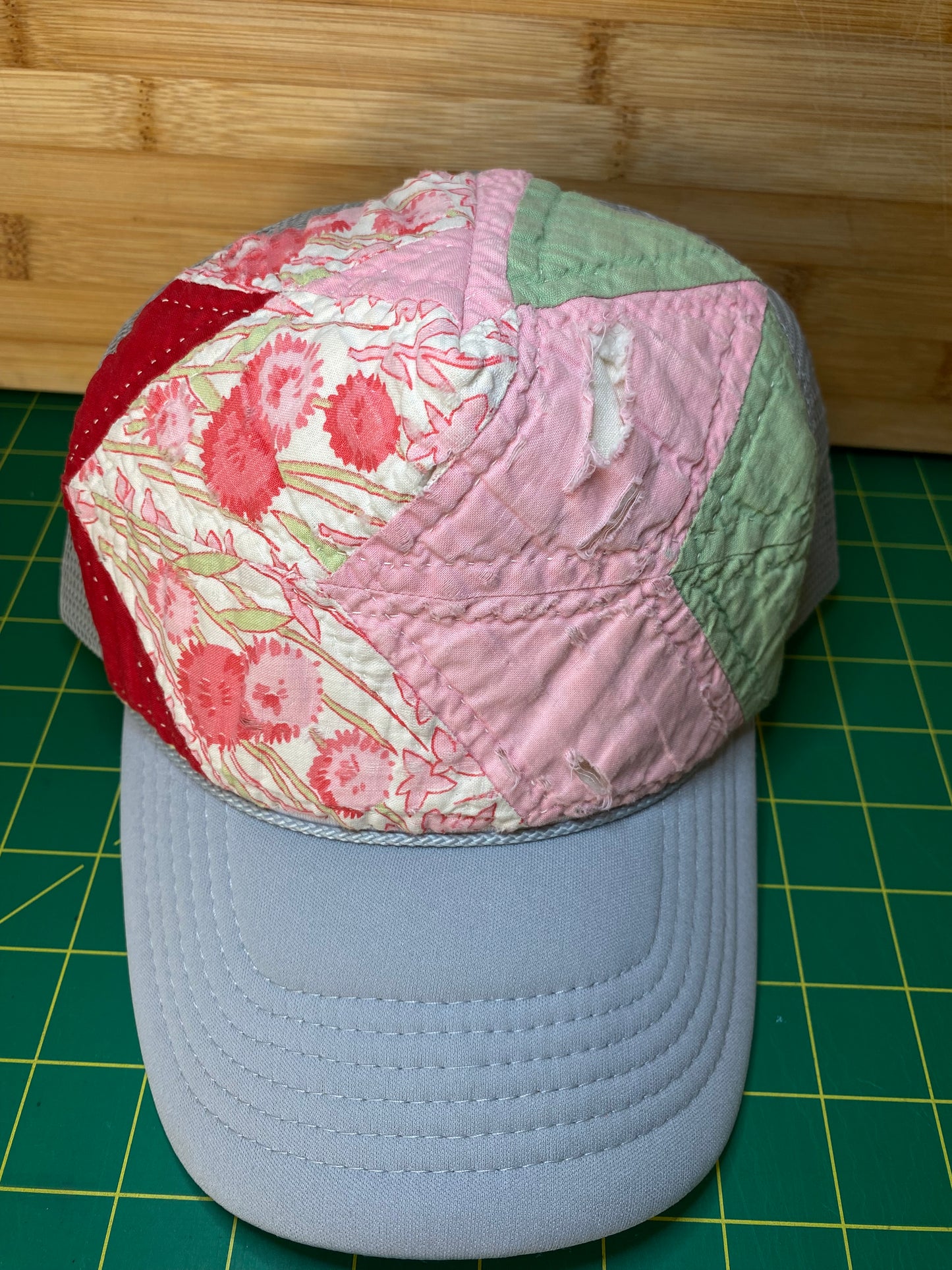 Vintage Quilt Trucker Hat